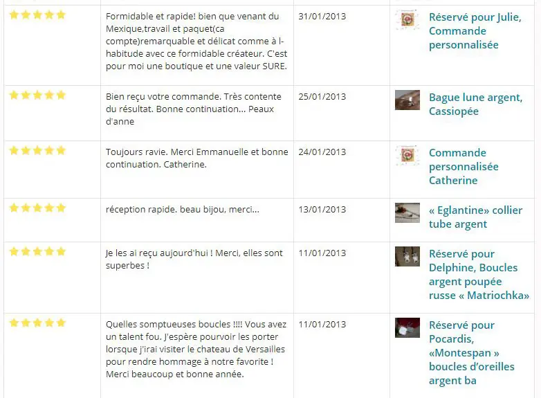 Reseñas de clientes Emmanuelle Guyon