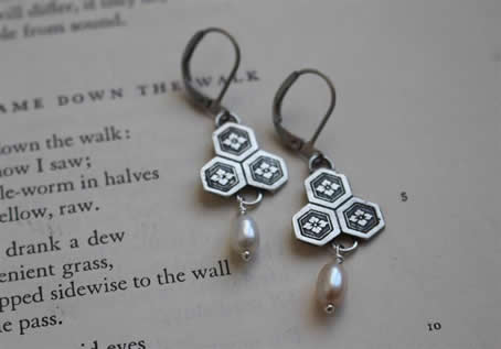 Aretes Flor de castaña de agua