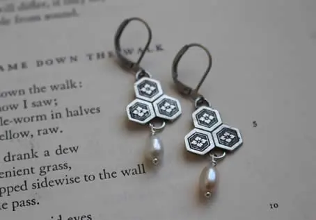 Aretes Flor de castaña de agua