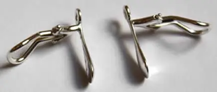 Sujetadores de aretes en plata de ley 925 para orejas sin perforar