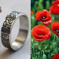 Flores y anillo Amapola