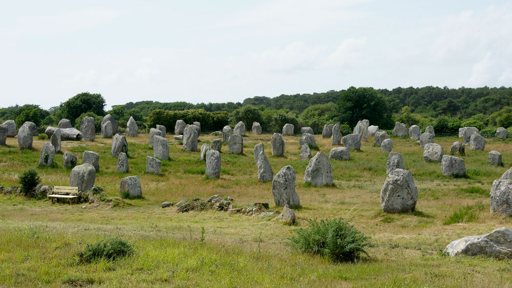 Alineación de menhires de Carnac, Francia.