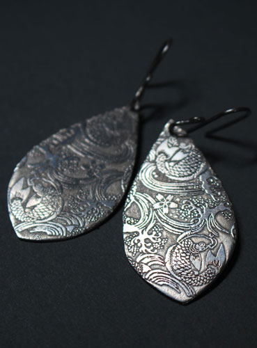 japanese koi carp earrings