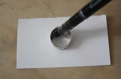 Trazar el diámetro interior de un anillo