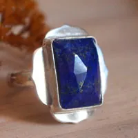 A orillas del Nilo, anillo egipcio en plata y lapislázuli