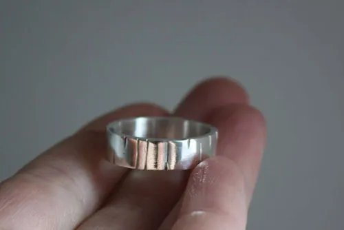 Abedul, anillo árbol de la sabiduría en plata