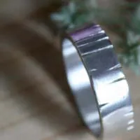 Abedul, anillo árbol de la sabiduría en plata
