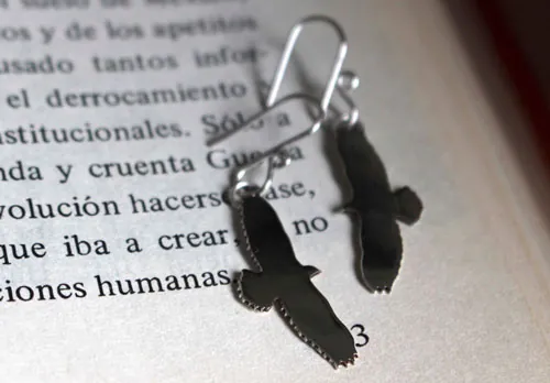 Águila, aretes ave tótem en plata