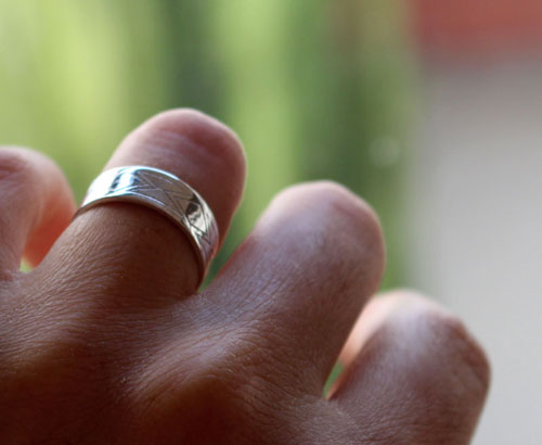 Alianza personalizada, anillo de boda a medida en plata