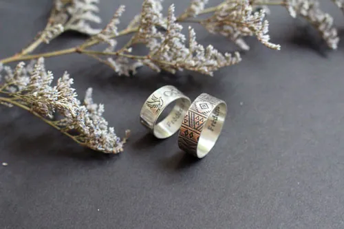Alianzas destino, anillo naturaleza bohemia infinito en plata