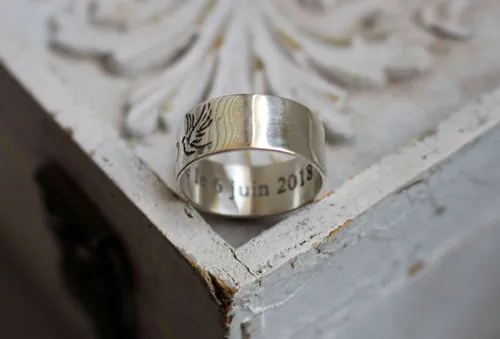 Alianzas destino, anillo naturaleza bohemia infinito en plata