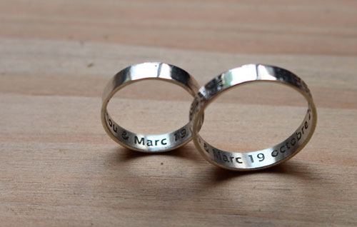 Alianzas diapasón, anillo símbolo polinesio en plata