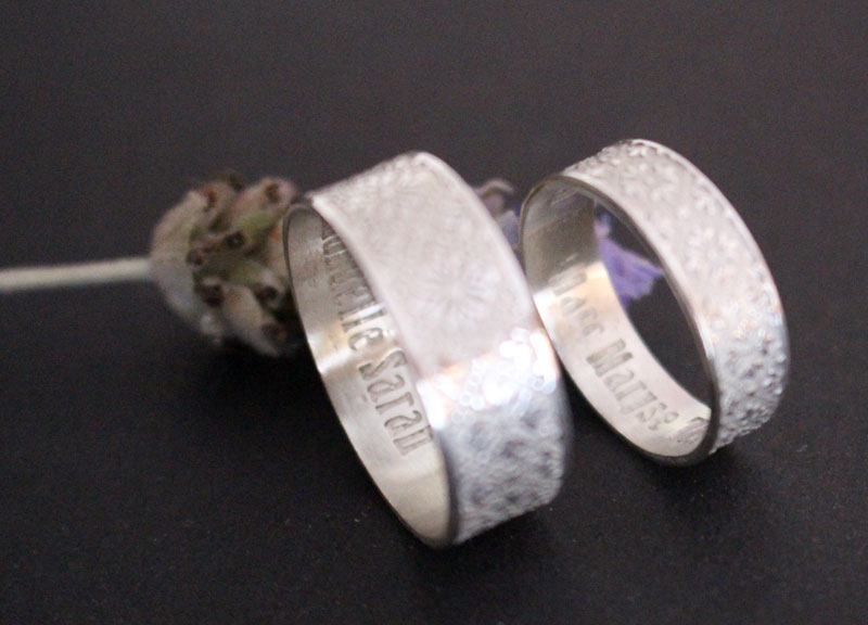 Alianzas Esmée, anillo boda medieval en plata