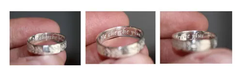 Alianzas personalizadas, anillo corona botánica en plata