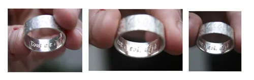 Alianzas personalizadas, anillo corona botánica en plata