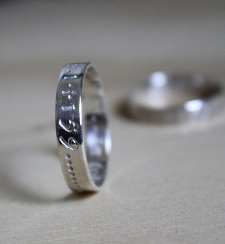 Alianzas PI, anillo símbolo de infinito en plata
