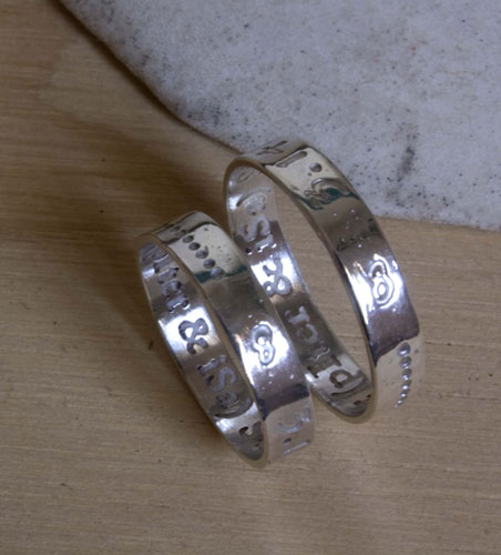 Alianzas PI, anillo símbolo de infinito en plata