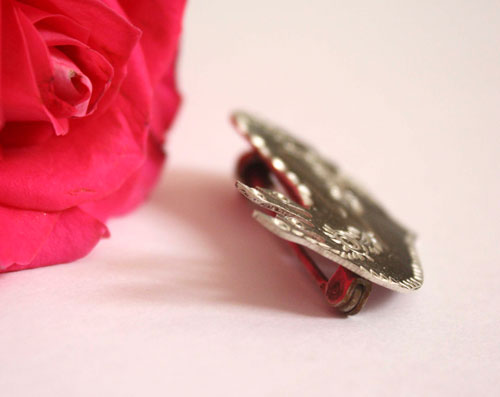 Alicanto, Andean bird brooch in sterling silver