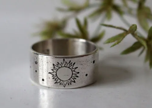 Apolo, anillo dios griego del sol en plata