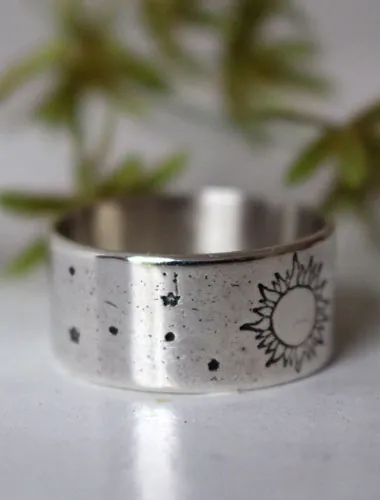 Apolo, anillo dios griego del sol en plata