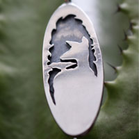 Aquellos que amas, collar cierva y ave en plata