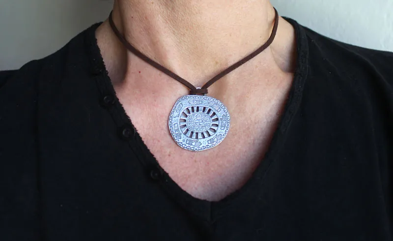 Araña de Spiro Mounds, collar amerindio del Misisipi en plata