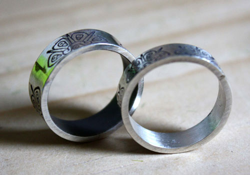 Astro divino, anillo sol maya tribal en plata