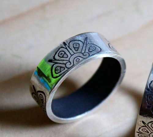 Astro divino, anillo sol maya tribal en plata