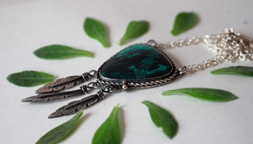 Atrapasueños, collar amerindio en plata y sonora sunrise