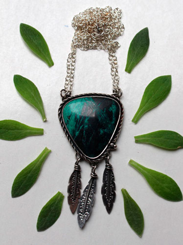 Atrapasueños, collar amerindio en plata y sonora sunrise