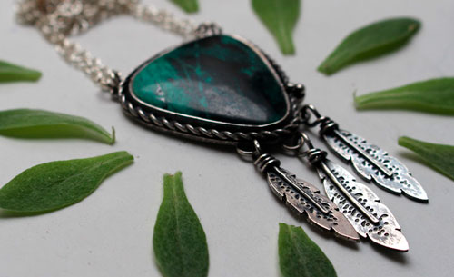 Atrapasueños, collar amerindio en plata y sonora sunrise