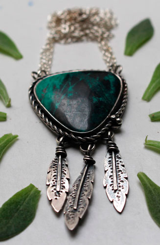 Atrapasueños, collar amerindio en plata y sonora sunrise