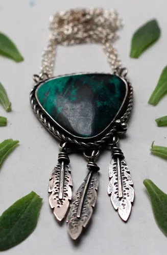Atrapasueños, collar amerindio en plata y sonora sunrise
