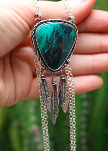 Atrapasueños, collar amerindio en plata y sonora sunrise