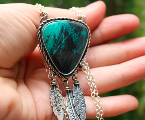 Atrapasueños, collar amerindio en plata y sonora sunrise