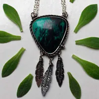 Atrapasueños, collar amerindio en plata y sonora sunrise