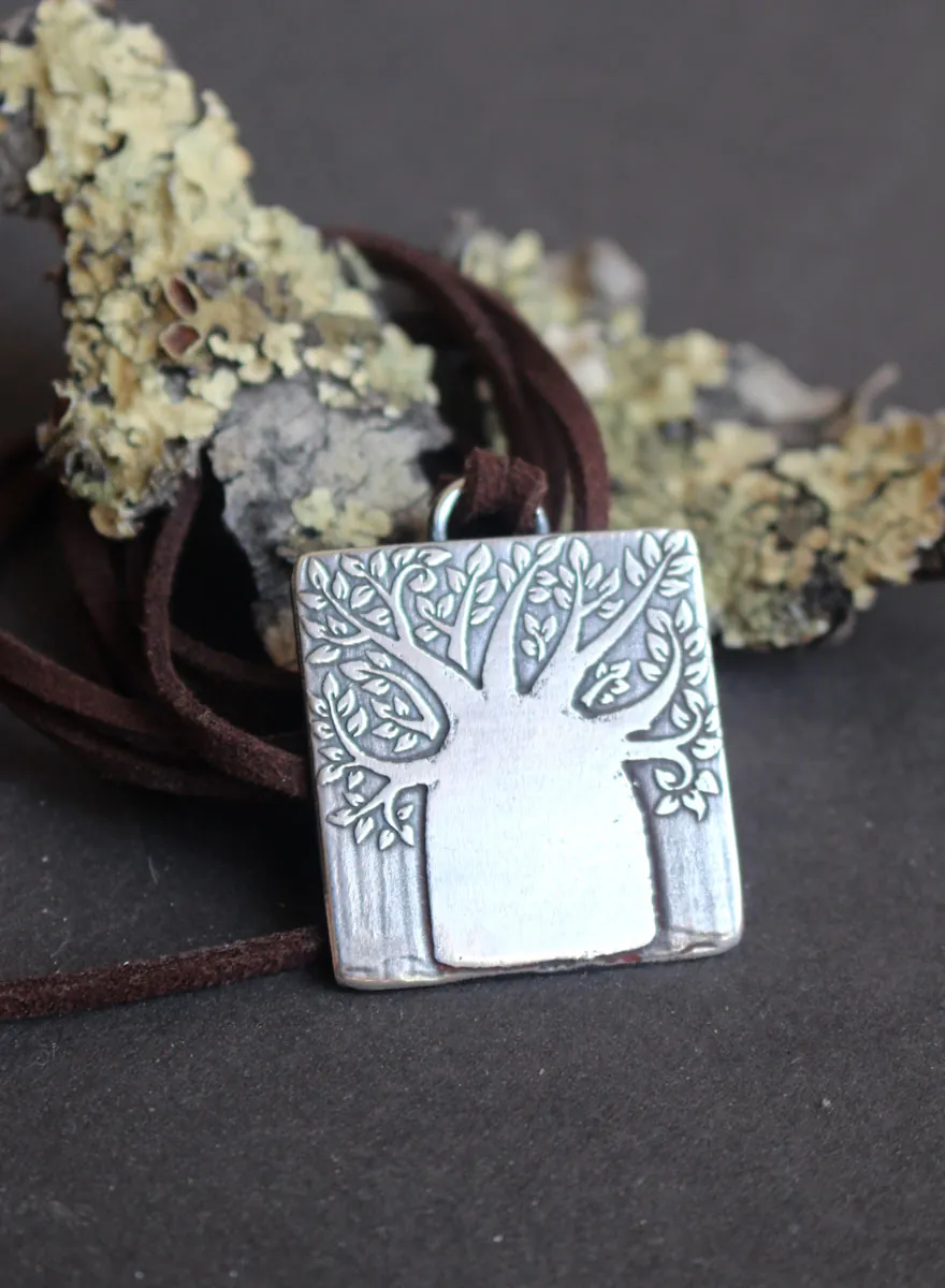 Baobab, collar árbol de la vida en plata