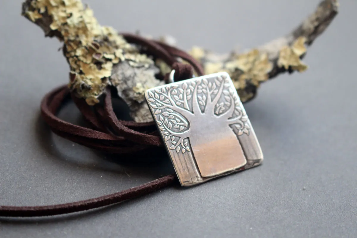 Baobab, collar árbol de la vida en plata