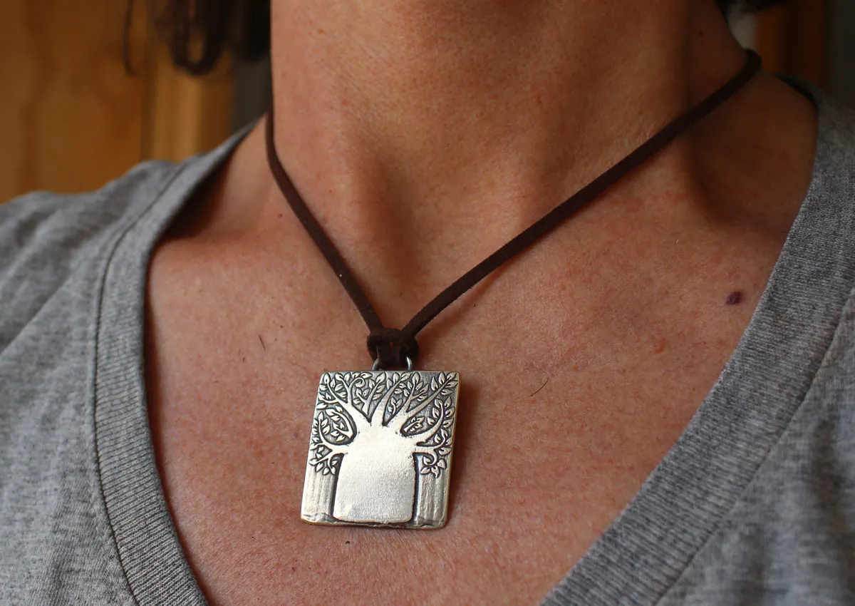 Baobab, collar árbol de la vida en plata