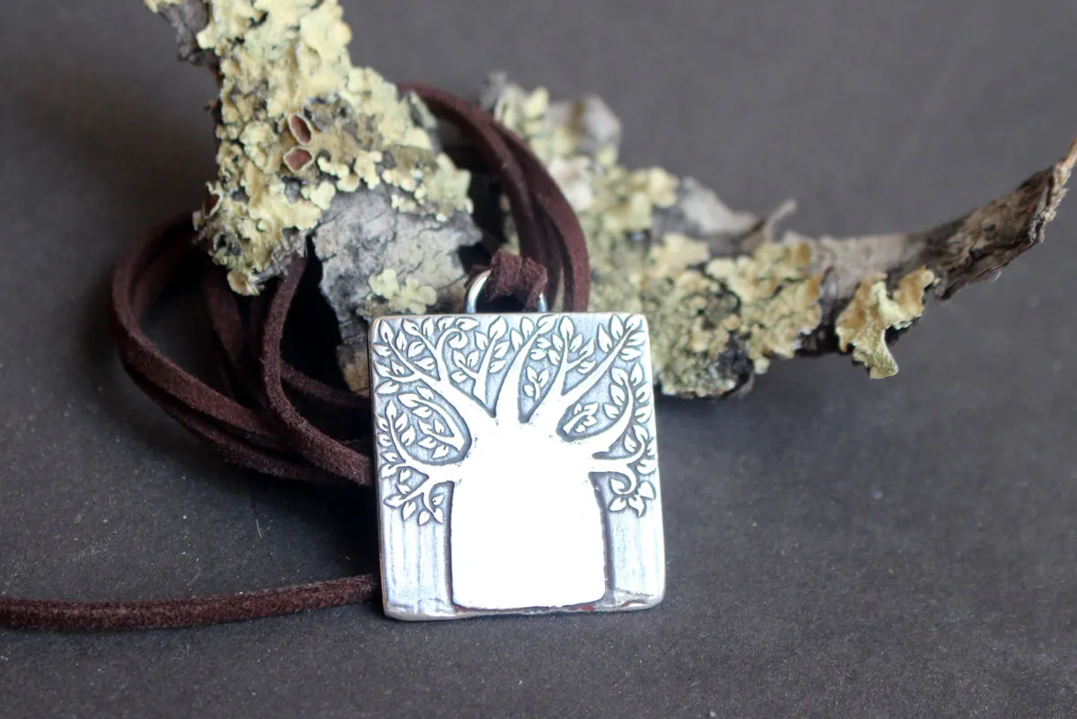 Baobab, collar árbol de la vida en plata