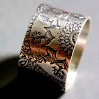 Blessed, anillo mandala del bosque en plata