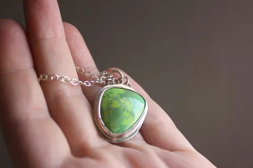 Bliss anís, pulsera primavera en plata con gaspeíta