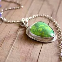 Bliss anís, pulsera primavera en plata con gaspeíta
