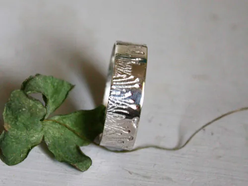 Briznas de hierba salvaje, anillo El Mago de Oz en plata