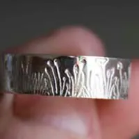 Briznas de hierba salvaje, anillo El Mago de Oz en plata