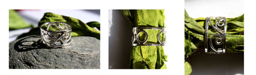 Brocelianda, anillo bosque mágico celta en plata