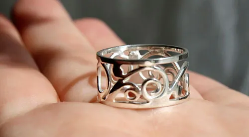 Brocelianda, anillo bosque mágico celta en plata