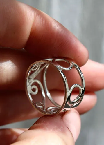 Brocelianda, anillo bosque mágico celta en plata