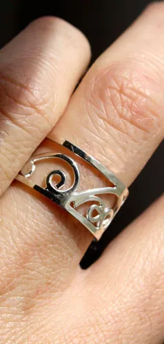 Brocelianda, anillo bosque mágico celta en plata
