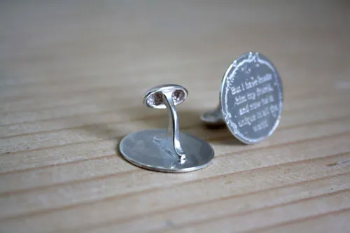 But I have made him my friend, gemelos cita de El Principito en plata